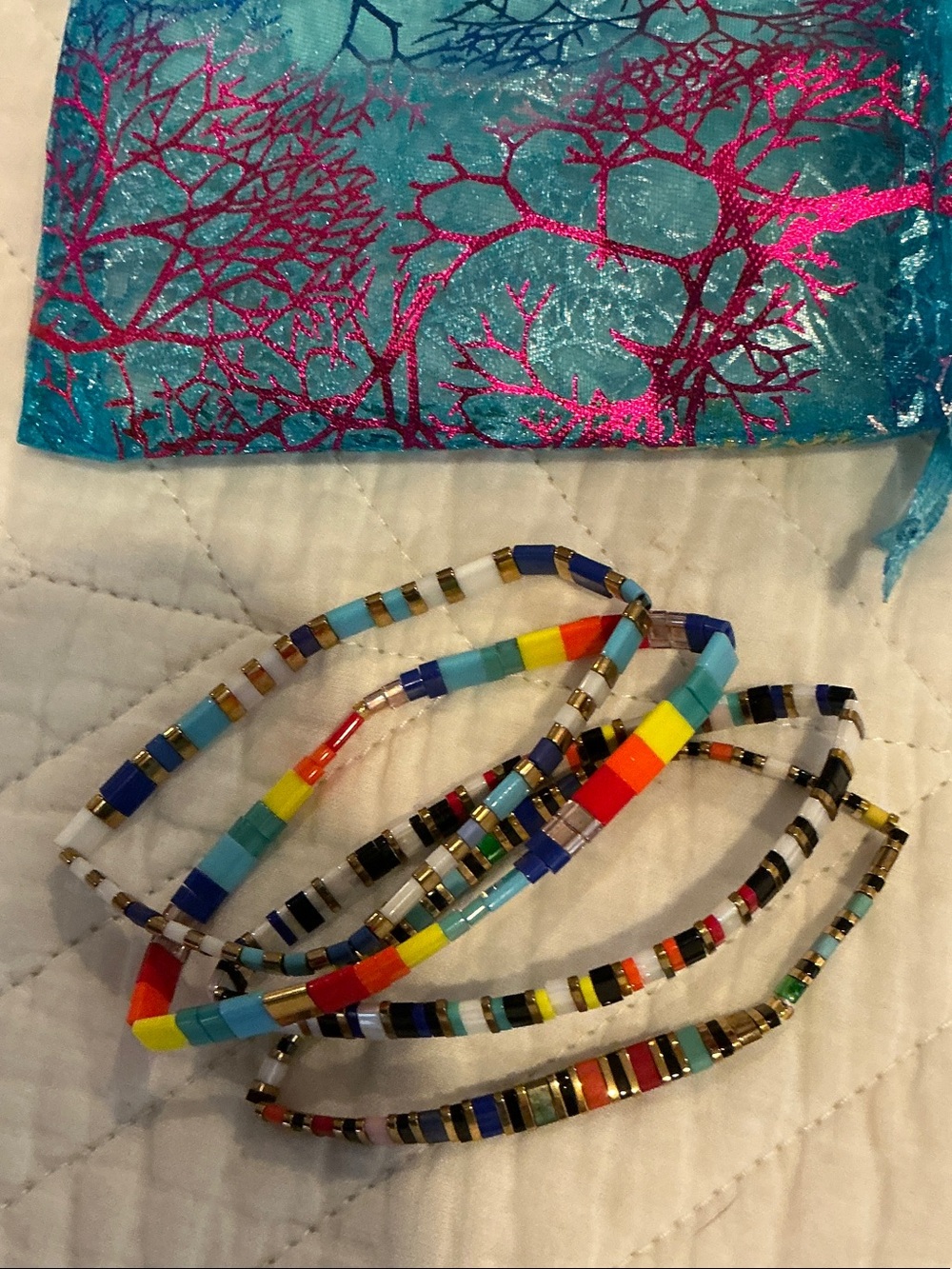 Colorful Mixed Seed Bead Stretch Bracelets - Multi